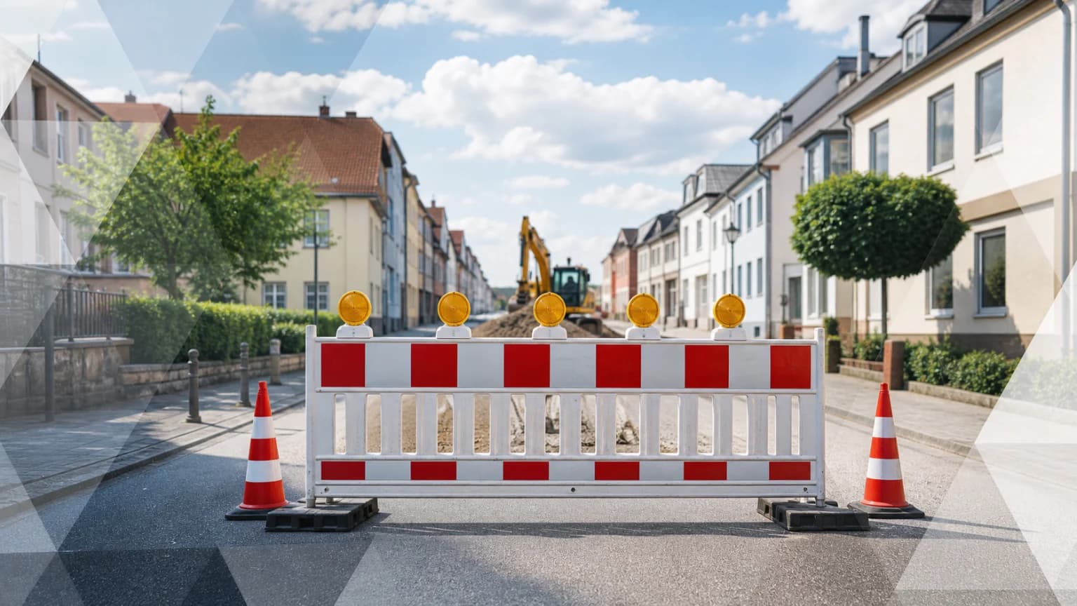 Nächtliche Anlieferung und Einhub von Fertigteilen für den Neubau der Mühlbachbrücke
