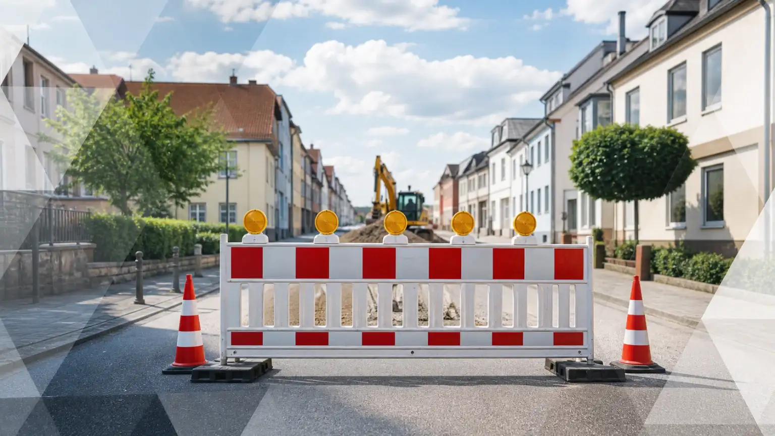 Nächtliche Anlieferung und Einhub von Fertigteilen für den Neubau der Mühlbachbrücke